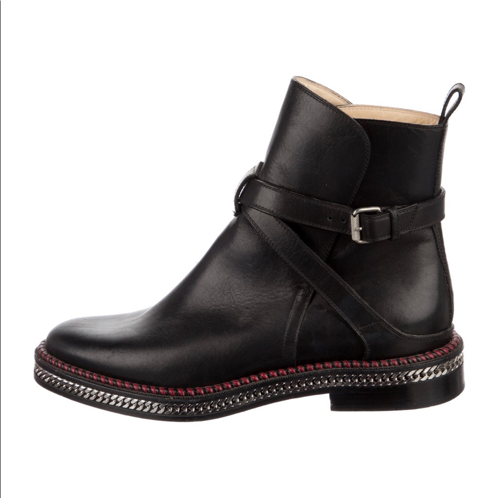 Christian Louboutin Chelsea Ankle Booties Black EU37